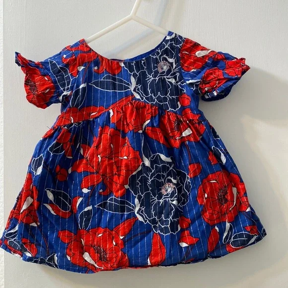 Janie and Jack | Dresses | Janie Jack Red White And Blue Dress With Sparkle  | Poshmark